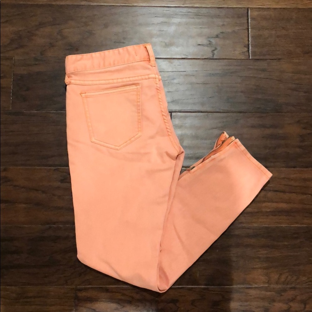 Free People Skinny Coral Jeans